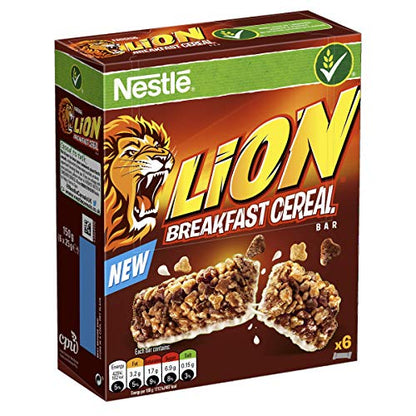 Lion Nestle Breakfast Cereal Bar (25g) - Pack of 6 - "Breakfast on the Go!"