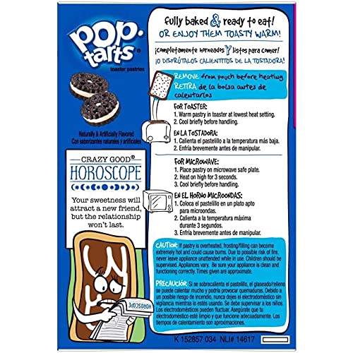 Pop Tarts Frosted Cookies and CrÃ¨me, 400 g - "Cookies and crÃ¨me goodness!"