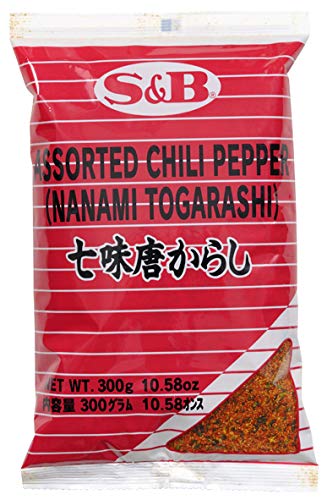 S&B Nanami Togarashi Assorted Chili Pepper Seasoning 300G | 7 Spice Mix (Nanami / Schichimi Togarashi)| Product Of Japan| Used In Soups, Noodles, Rice Cakes, Vegetable Masala