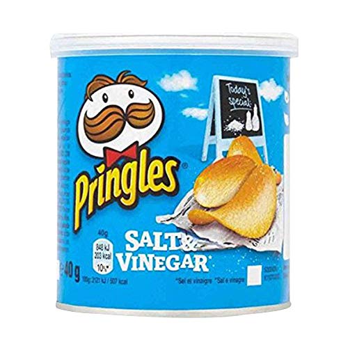 Pringles Salt & Vinegar- 12 Pack, 12 x 40 g - Tangy salt and vinegar Pringles pack!