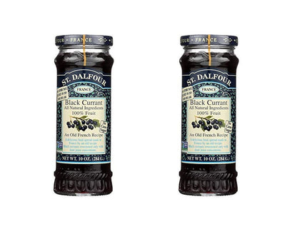 St. Dalfour Black Currant All Natural Ingredients 100% Fruit, 10oz (284g), 2 Pack