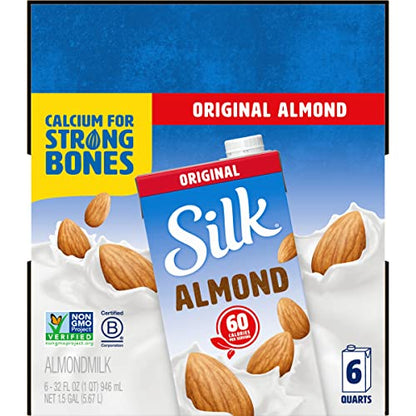 Silk Original Almond Beverage 60 Calories (Plant Based / Vegan Milk Alternative) 946 ml