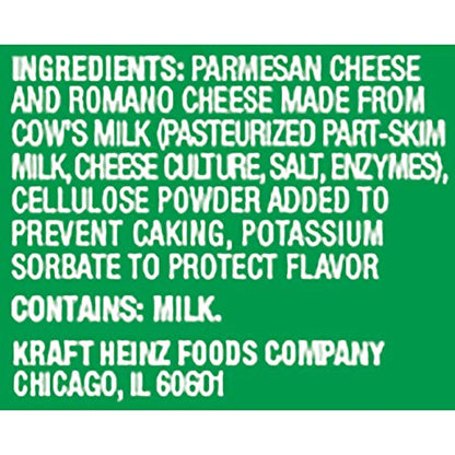 Kraft Real Grated Parmesan & Romano Cheese 227 Grams - Imported From USA! - "Parmesan & Romano Perfection!"