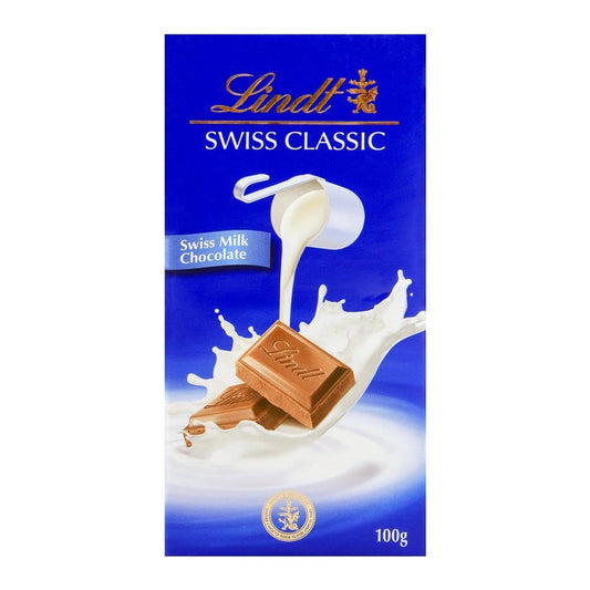 LINDT SWISS CLASSIC MILK CHOCOLATE 100G