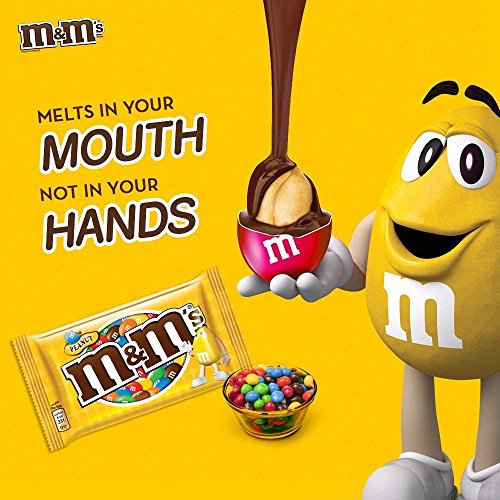 M&M's Peanut Coated with Milk Chocolate, 45g (Pack of 4) - "Peanut Choco Pack!"