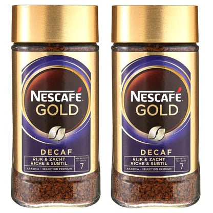 Nescafe Gold Decaf Coffee 200g (Pack Of 2) - "Double the Decaf Delight - Two Packs of Pure Enjoyment!"