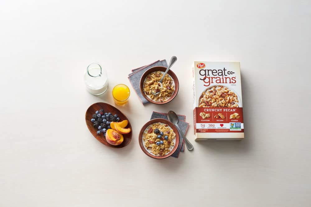 Post Great Grains Cereal, Crunchy Pecan, 453 g - Crunchy pecan breakfast bliss!