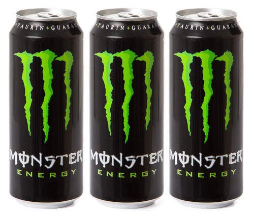 Original Flavour Monster Energy Drink 500ml , (Pack of 3 Cans X 500ml Each) - "Monster energy boost!"