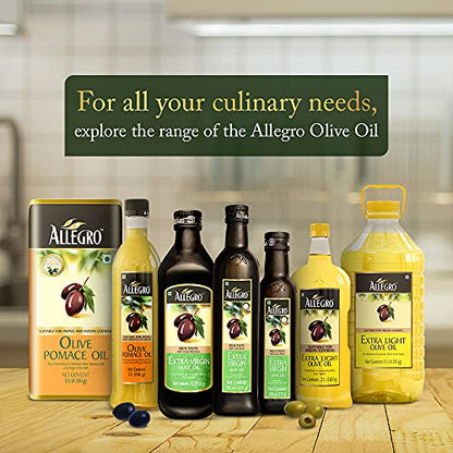 ALLEGRO Extra Virgin Olive Oil Bottle, 250 ml/229g - Pure & Fresh!