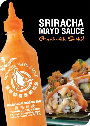 Flying Goose Vegetarian Sriracha Mayo Sauce 455ml - Vegetarian creamy spice!