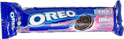 Oreo Strawberry Cream 130g - Delicate Strawberry Flavored Biscuits with Creamy Filling, Sweet & Fruity Indulgence - "Sweet strawberry treat!"