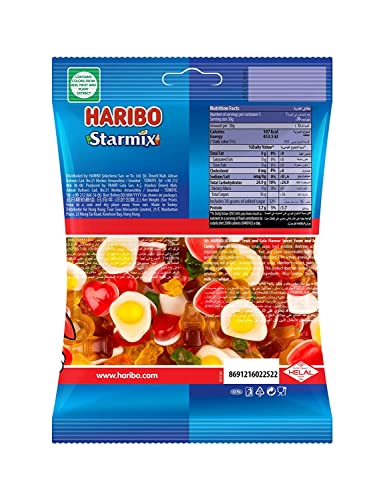 HARIBO Fruit Starmix, Gummy Sweets, 160 Grams - A mix of fruity gummy sweets in a convenient share size.