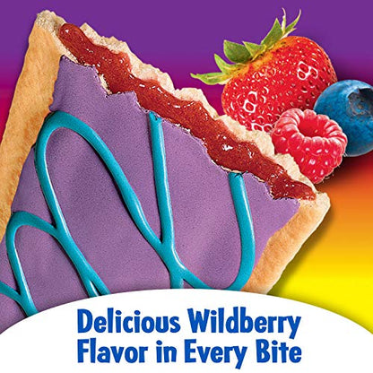 Kellogg's Frosted Pop Tarts Wild Berry, 430 Grams - Indulge in wild berry delight with Kellogg's Frosted Pop Tarts Wild Berry, 430g.