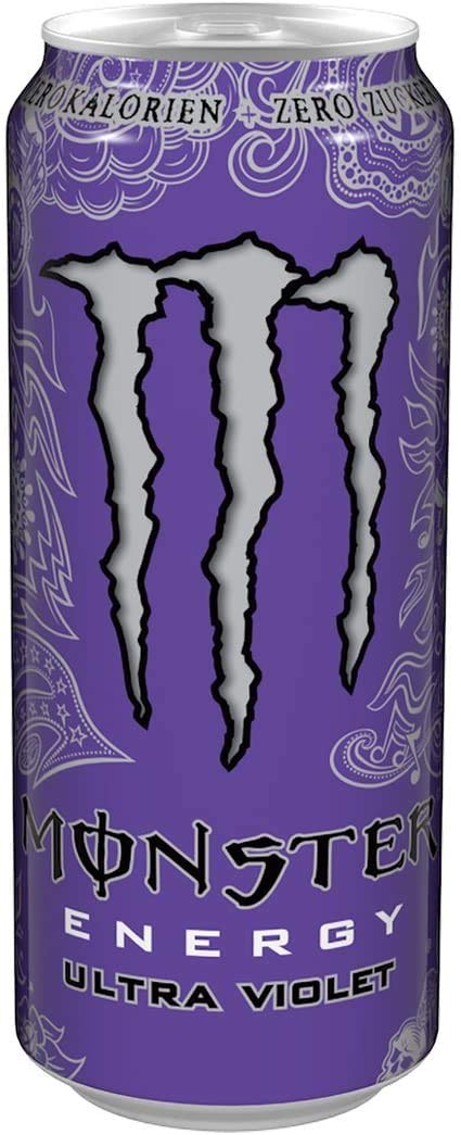 Monster Chef Need Energy Ultra Violet Zero Sugar Drink (Pack of 12Cans X 500ml Each) - "Ultra Violet Energy!"