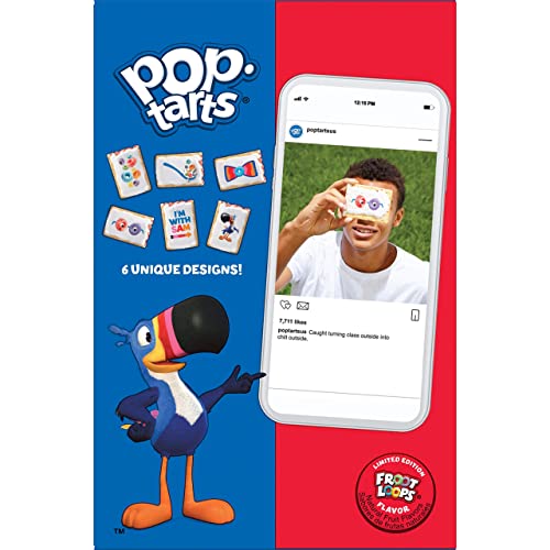 Pop Tarts Froot Loops Flavor 1-Box 8 Toaster Pastries, 2 x 384 g - "Froot Loops in a Pop-Tart!"