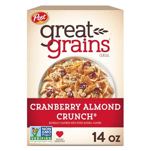 Great Grains Cranberry Almond Crunch Cereal, 396g - A perfect blend of cranberries and almonds for a crunchy start.