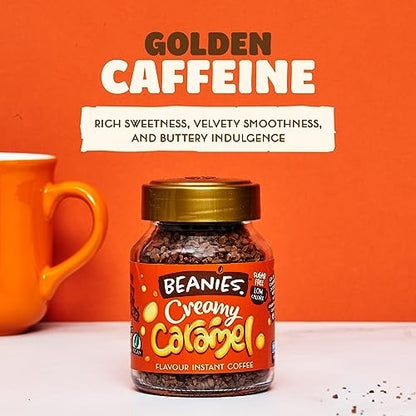 Beanies Creamy Caramel Instant Coffee 50g - Caramel comfort in a cup