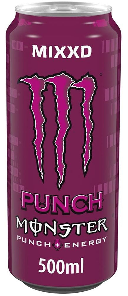 Monster Mixxd Punch Carbonated Energy Drink With A Refreshing Punch Taste 500ml (Pack Of 12) - "Mixxd Punch Power!"