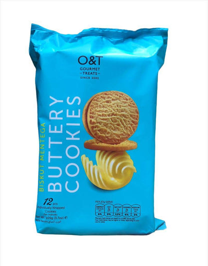 O&T Gourmet Treats Butter Cookies 105g - "Buttery goodness!"