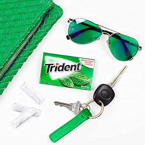 Trident Sugar-Free Chewing Gum - Spearmint, 14 Sticks, 26g - Refreshing Burst!