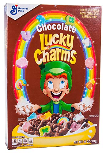 General Mills Lucky Charms Chocolate Cereals, 340G - Delight in the rich chocolate flavor paired with colorful marshmallow charms in Lucky Charms