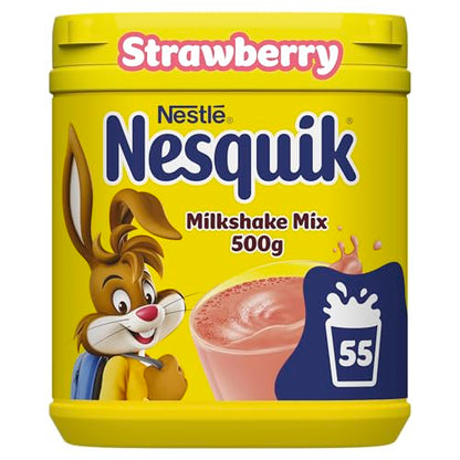 Nesquik Nestle Strawberry Flavour - 500 Grams - "Strawberry Nesquik - 500g of Sweet Strawberry Bliss!"