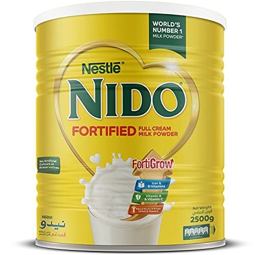 Nestlé Nido Fortified Full Cream Milk Powder (1Y+) - 2500G - "Nido Fortified Full Cream - 2500g of Nutritious Milk Powder for Toddlers!"