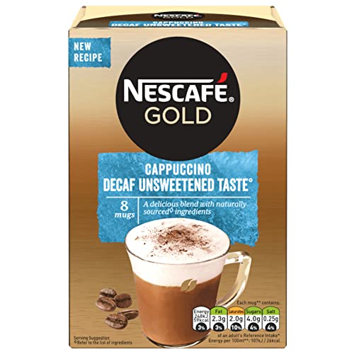 Nescafe Gold Decaf Cappuccino Unsweetened Coffee, 120 g - "Decaf Gold Cappuccino - Unsweetened Coffee Joy!"