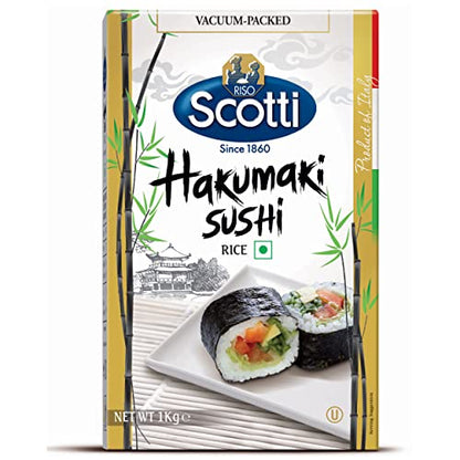 Riso Scotti Hakumaki Short Grain Sushi Rice, Product of Italy, Vacuum Packed, 35.2 oz â„® 2.2 lb â„® 1 kg - Authentic Sushi Rice!