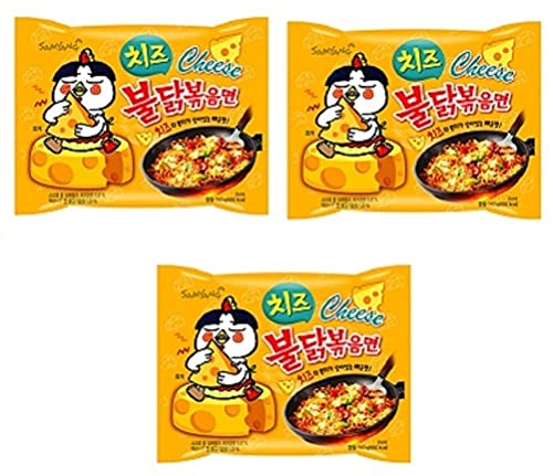 Samyang Buldak Cheese (Pack of 3) (420gm) (Imported) Instant Noodles Non-vegetarian (3x140 g)(Combo Pack)