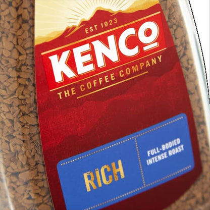 Kenco Rich Full, Bodied Intense Roast Coffee, Red & Blue, 200 g - Experience the rich flavor of Kenco Rich Full-Bodied Intense Roast Coffee, Red & Blue, 200g.