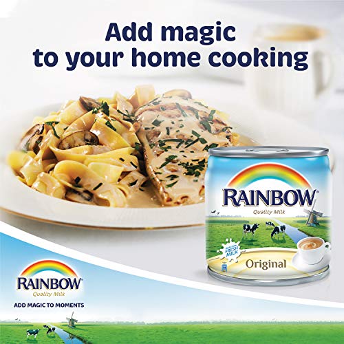 Rainbow Full Cream Sterilized, Evaporated Milk, 160 Millilitre - Cream - Full cream evaporated milk, 160ml!