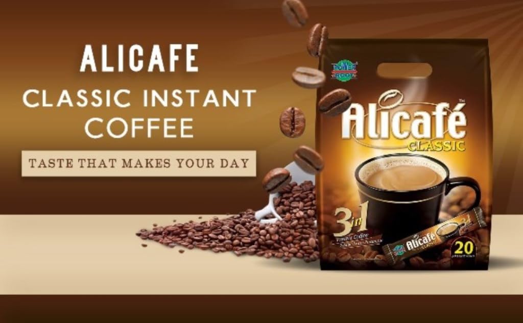 Alicafe Classic Coffee- Instant Coffee 3 in 1 (Coffee Premix) – 400gm (20gm sachets X 20) - Perfect Blend!