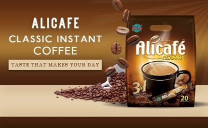 Alicafe Classic Coffee- Instant Coffee 3 in 1 (Coffee Premix) – 400gm (20gm sachets X 20) - Perfect Blend!