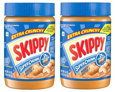 Skippy Peanut Butter Crunchy, 462g, Pack of 2, Product of USA