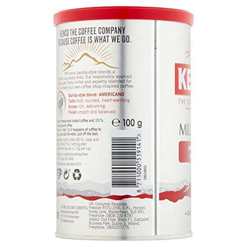 Kenco Millicano Americano Original Barista Edition Coffee, 100g - Start your day right with Kenco Millicano Americano Original Barista Edition Coffee, 100g.