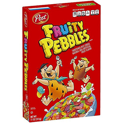 Post Fruity Pebbles Sweetened Rice Cereal, 311 g, 2 Pack - Double the Fruity Pebbles fun!