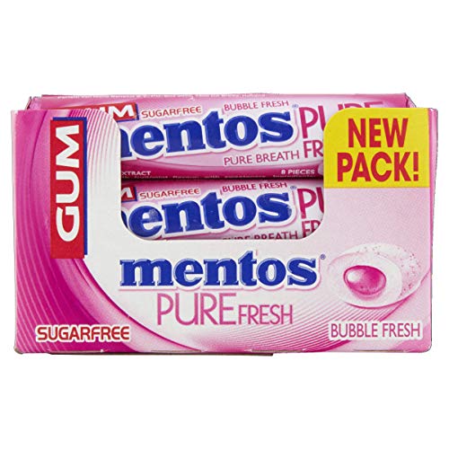 Mentos Sugarfree Pure Fresh, Bubble Fresh, 24 x 15.5 g - "Bubble Freshness!"