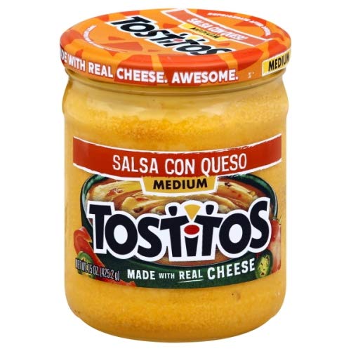 TOSTITOS Fritolay Salsa Con Queso Made with Real Cheese, Medium (425.2 g)