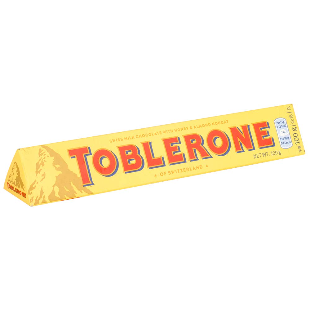 Toblerone Chocolate - Honey and Almond Nougat, 100g Carton