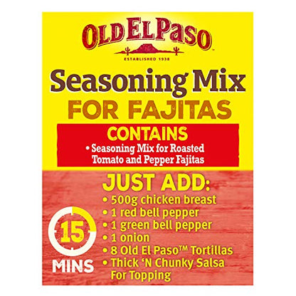 Old El Paso Seasoning Mix for Fajitas Roasted Tomato & Pepper Medium 30g - "Flavorful fajita seasoning!"