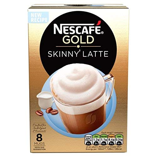 Nestle Nescafe Gold Skinny Latte Coffee 8 Mugs, 156 g - "Nescafe Gold Skinny Latte - 156g for 8 Mugs of Light Latte Delight!"