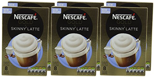 Nescafe Gold Skinny Latte Pouch, 6 X 156 g - "Skinny Latte Delight - Six Pouches of Guilt-Free Gold!"