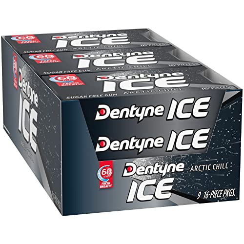 Dentyne Ice Arctic Chill 16 - Count Pack Of 9 - Icy cool freshness!