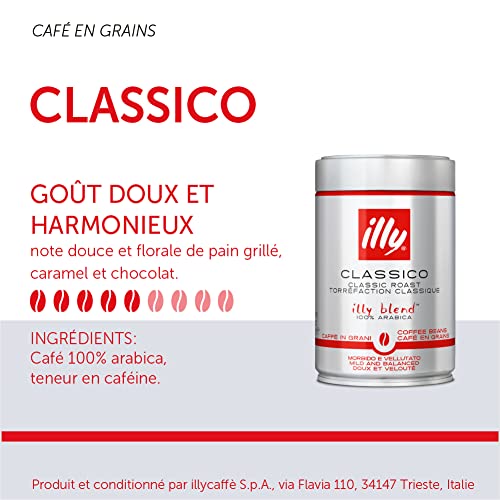 Illy Regular Coffee Beans, 250 G, Can, Vegetarian - Regular coffee beans, vegetarian, 250g can.