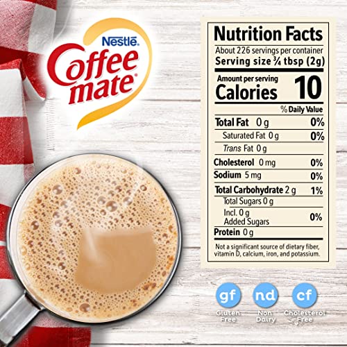 Nestle Fat Free The Original Coffee Mate, 16 oz ℮ 453 g - "Coffee Mate Fat Free - 453g of Classic Creamer, Fat-Free!"