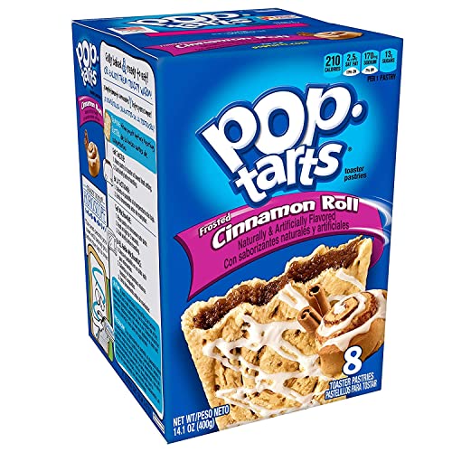 Pop Tarts Frosted Cinnamon Roll Pack of 4 Pouch, 4 x 400 g - "Cinnamon roll bliss!"