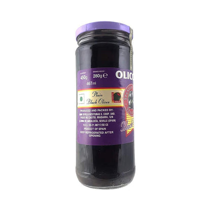 Olicoop Green Whole Olives 450g + Black Whole Olives 450g, Pack of 1 Each, Produced in Spain - "Spanish olives duo!"