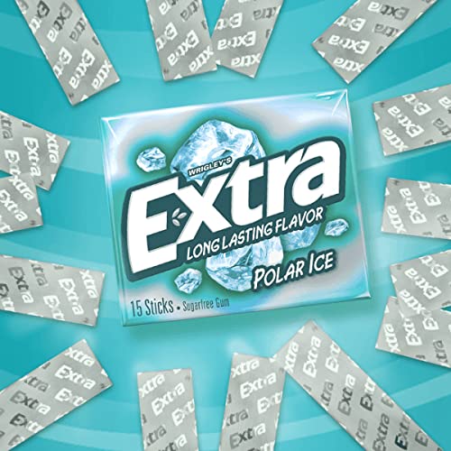 Wrigley's Extra Long Lasting Flavour Polar Ice - Box of 10, 400g - Stay Refreshed!