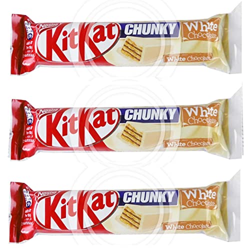 Nestle KitKat Chunky White Chocolate Bar Each 40g Pack Of 3 - "KitKat Chunky White Chocolate - Pack of 3, 40g Each of Creamy Bliss!"